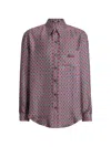 Balmain Printed Silk Shirt In Multi