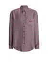 Balmain Printed Silk Shirt In Multi