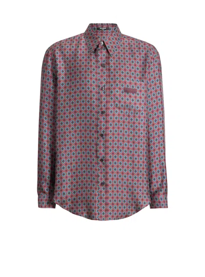 BALMAIN PRINTED SILK SHIRT