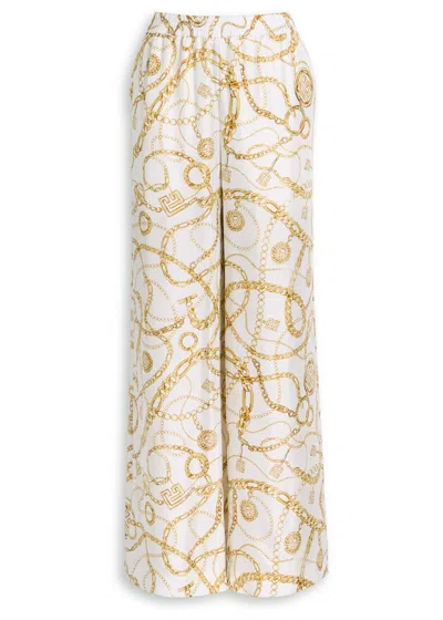 BALMAIN BALMAIN PRINTED SILK TROUSERS