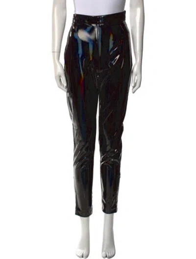 Pre-owned Balmain Printed Skinny Leg Pants In Black