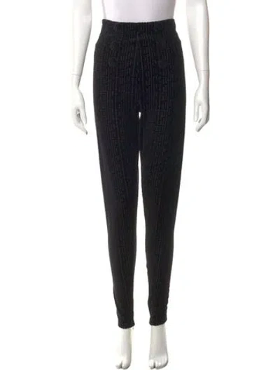 Pre-owned Balmain Printed Skinny Leg Pants In Black