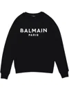 Balmain Jacquard Logo Sweater In Black