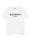 Balmain Printed Cotton T-shirt In White