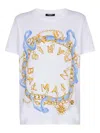 Balmain Paris Chain Print T-shirt In White
