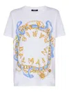 Balmain Paris Chain Print T-shirt In White