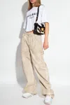 Balmain Logo Cotton Jersey Cropped T-shirt In White