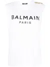 Balmain Logo Cotton Jersey Tank Top