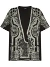 Balmain Oversized Printed T-shirt In Black