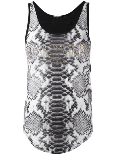 Balmain Printed Vest In Multi