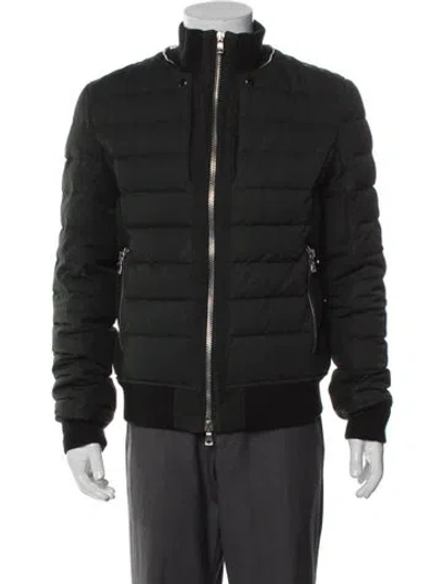 Pre-owned Balmain Puffer Coat In Green