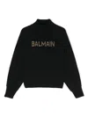 Shop Balmain Pull Con Logo In Black