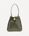 Balmain Bicolor Calf Leather Bos Taurus Backpack In Green