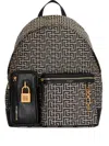 Balmain Pulse Backpack With Jacquard Monogram In Multi
