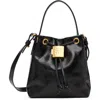 Balmain ブラック ミニ Pulse バケットバッグ In Black