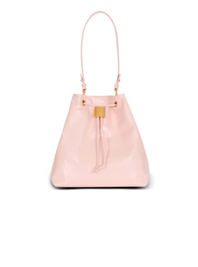 Balmain Pulse Calfskin Leather Backpack In Pink