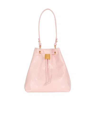 Balmain Pulse Calfskin Leather Backpack In Pink