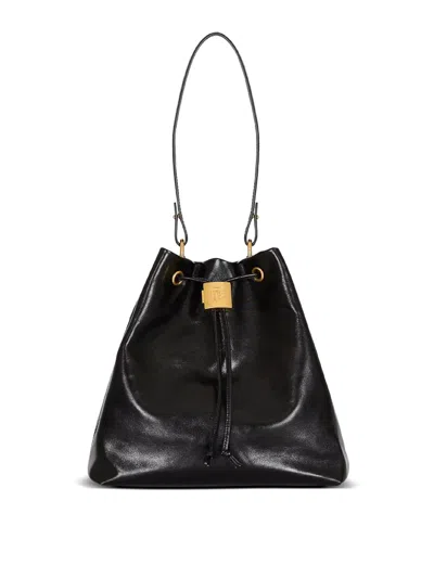 Balmain Pulse Convertible Leather Backpack In Black