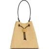 Balmain Pulse Crochet And Leather Backpack In Nude