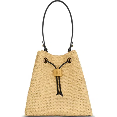 BALMAIN BALMAIN PULSE CROCHET AND LEATHER BACKPACK