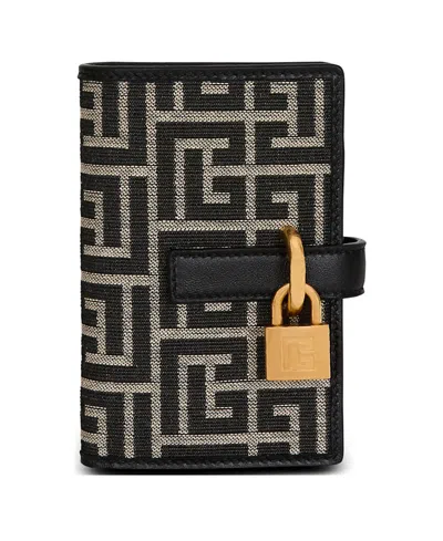 BALMAIN PULSE HOLDER MONOGRAM JACQUARD CARD HOLDER