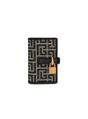 Balmain Pulse Holder Monogram Jacquard Card Holder In White