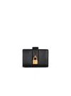 Balmain Padlock Leather Wallet In Black