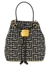 Balmain Pulse Monogram Jacquard Bucket Bag