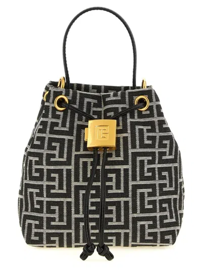 Balmain 'pulse' Mini Bucket Bag In Black