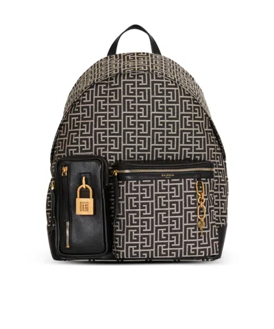 BALMAIN BALMAIN PULSE MONOGRAM JACQUARD BACKPACK