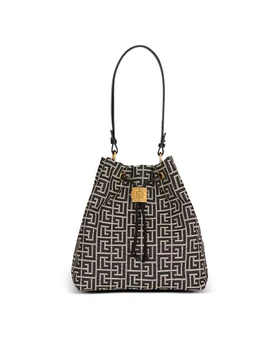 BALMAIN PULSE MONOGRAM JACQUARD BACKPACK