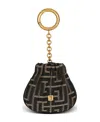 Balmain Pulse Monogram Jacquard Key Ring In Red