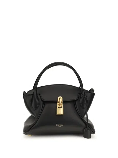 Balmain Pulse Top Handle Bag In Black