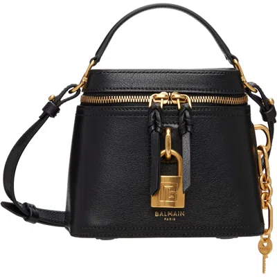 Balmain ブラック Pulse Vanity レザー バッグ In Black