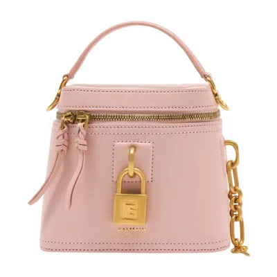 Balmain Pulse Vanity Padlock Tote Bag In Pink