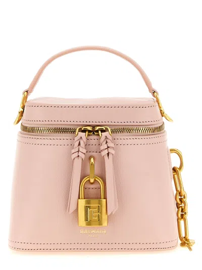 Balmain Pulse Vanity Bucket Bag Top Handle In Pink