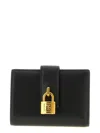 Balmain Padlock Leather Wallet In Black