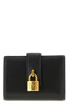 Balmain Padlock Leather Wallet In Black