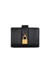 Balmain Padlock Leather Wallet In Black