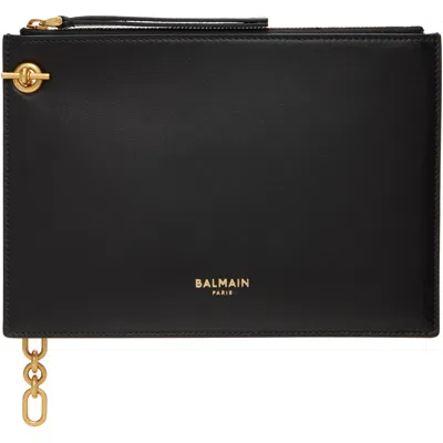 Balmain ブラック Pulse Zipped ポーチ In Black