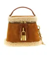 Balmain Pulse Vanity Suede Shearling Shoulder Bag In Black