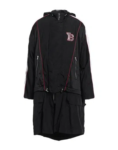 Balmain Puma X  Man Overcoat & Trench Coat Black Size 42 Polyamide, Polyester