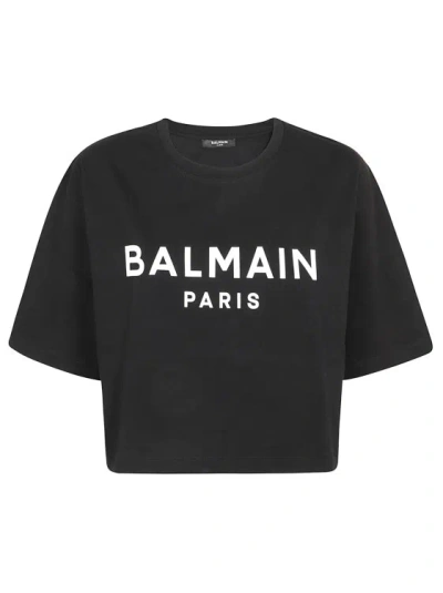 Balmain Pure Cotton T-shirt In Black