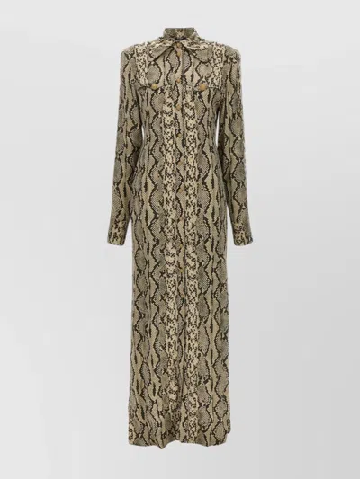 BALMAIN PYTHON PATTERN SHIRT DRESS