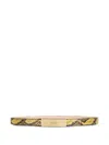 Balmain Python-effect Leather Belt In Yellow