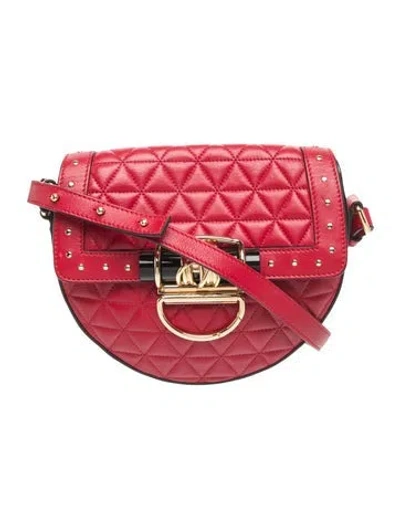 Pre-owned Balmain Quilted Crossbody Bag In Red