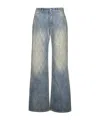 Balmain Quilted Faded Jeans In Multi
