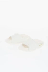 Balmain Quilted Leather B-it-puffy Sandals With Golden Logo And Chun In White