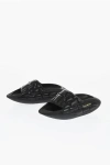 Balmain Quilted Leather B-it Sandals With Golden Logo And Chunky Sol In Black