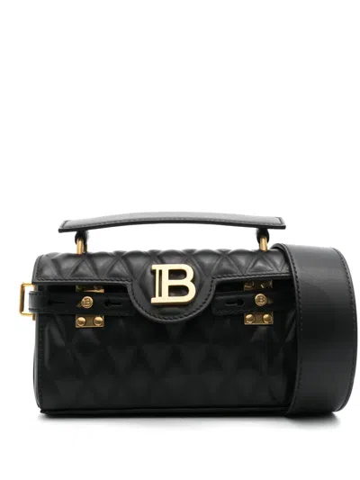 Balmain Quilted Mini Bag In Black